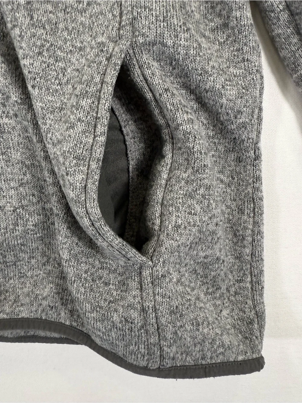 L.L. Bean Men's Heather Gray Snap-Up Fleece Pullover